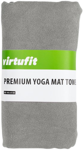 VirtuFit Premium Yogamat Handdoek - 183 x 61 cm - Natural Grey