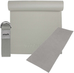 VirtuFit Premium Yoga Kit - 3-Delig - Natural Grey